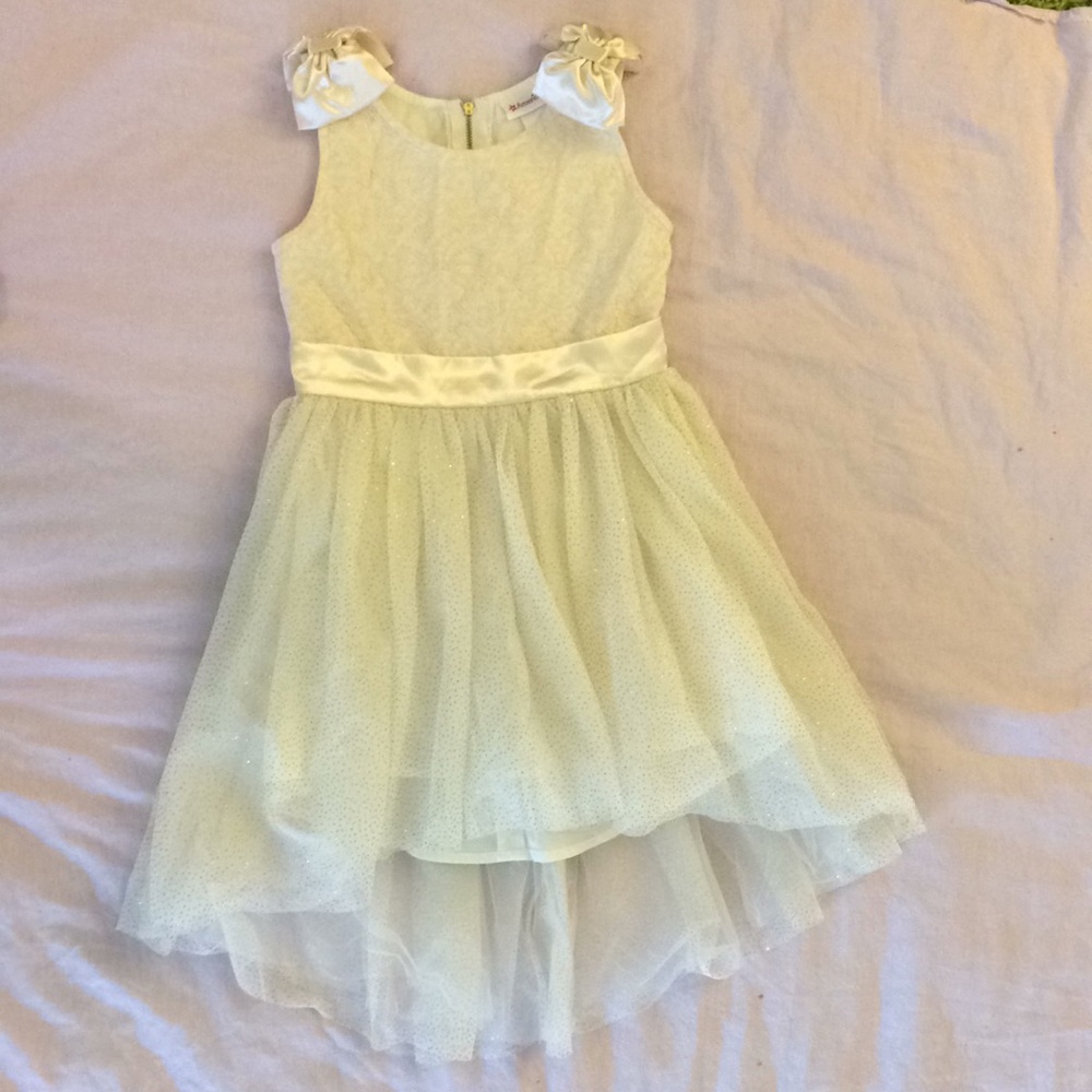 Formal Ivory and Gold Dress